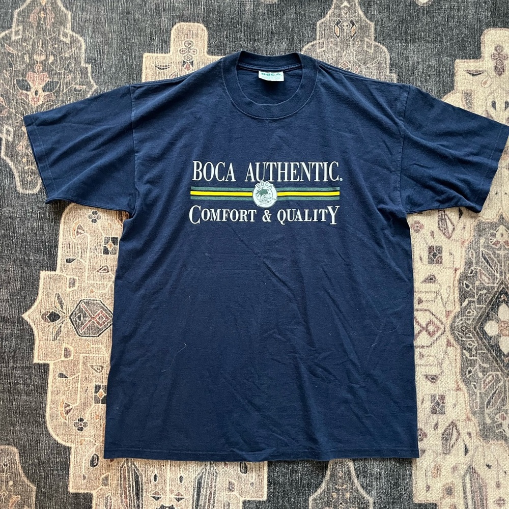 Boca Authentic Navy Blue Graphic Tee